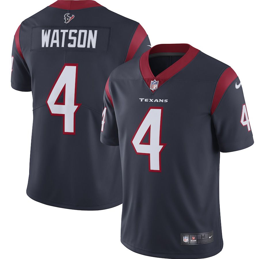 Men Houston Texans #4 Deshaun Watson Navy Nike Vapor Limited NFL Jersey->houston texans->NFL Jersey